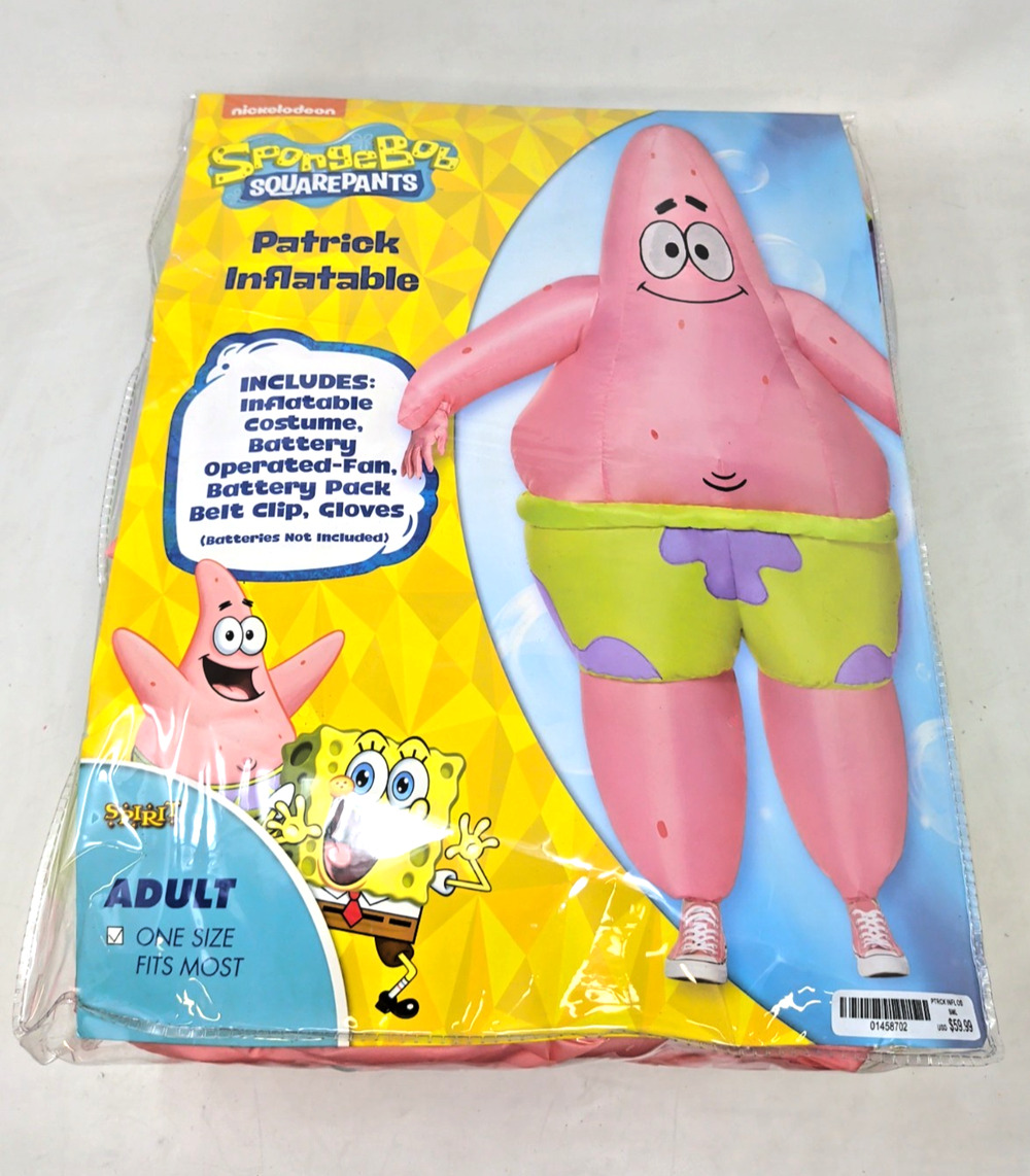 Spirit Halloween SpongeBob SquarePants Patrick Star Inflatable Costume Adult OS